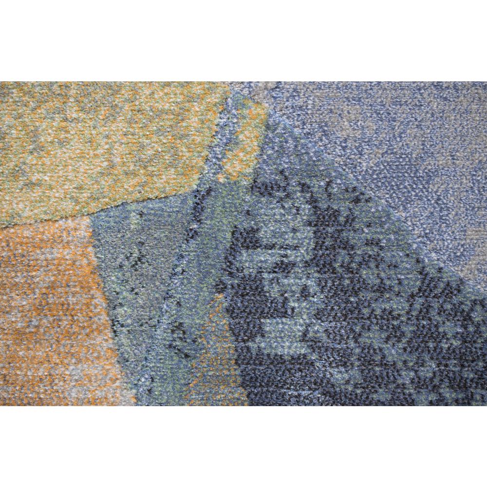 Essentials Abstract Orange, Sage, Blue, Gray, Ivory and Mauve Polypropylene Area Rug, 5'3" x 7'6"