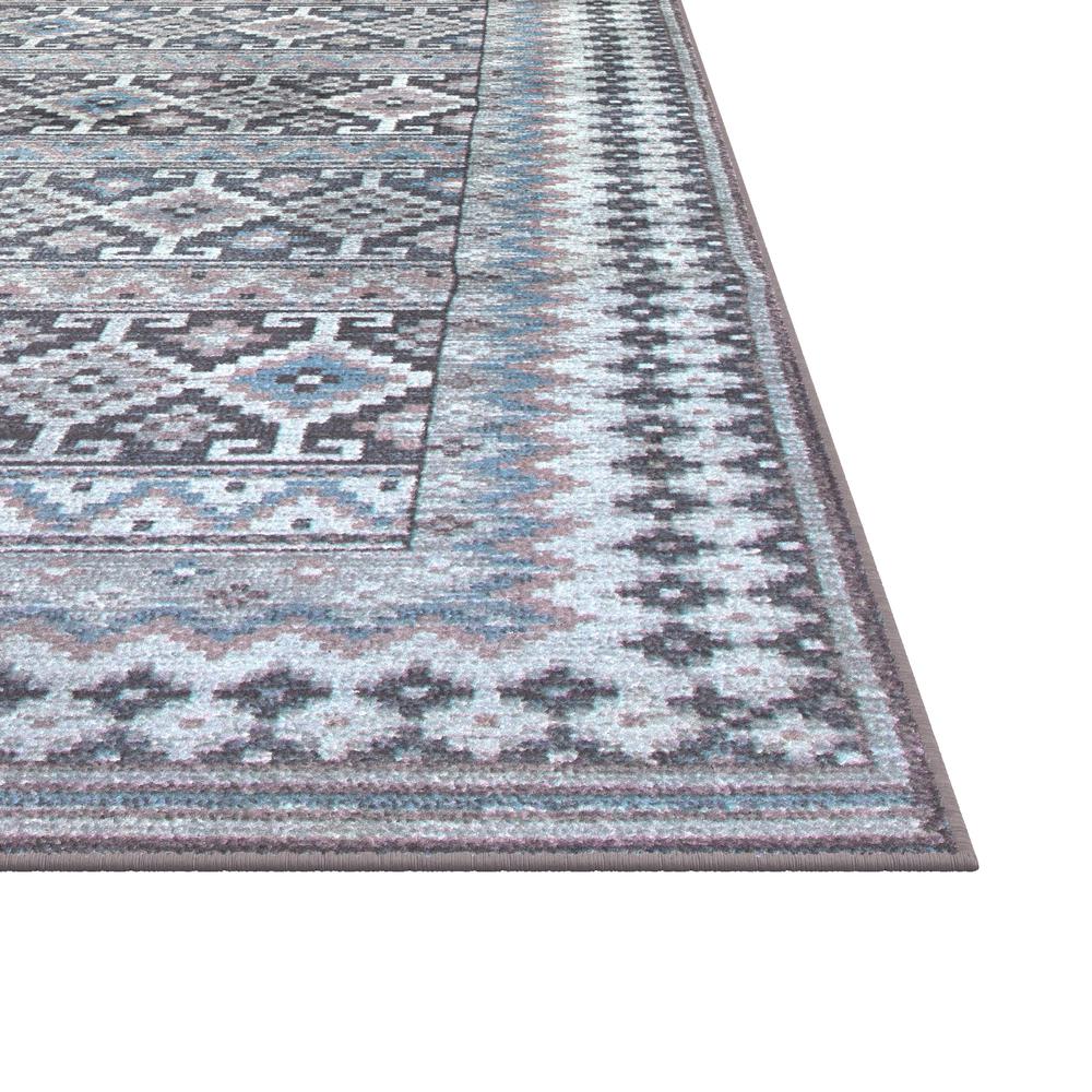 Sonoma Fallon Blue/Charcoal/Ivory/Pink Area Rug, 5'3" x 7'6"