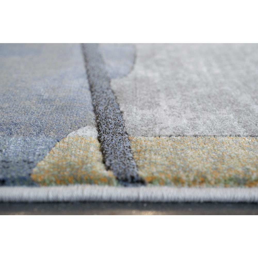 Essentials Abstract Orange, Sage, Blue, Gray, Ivory and Mauve Polypropylene Area Rug, 7'9" x 10'6"