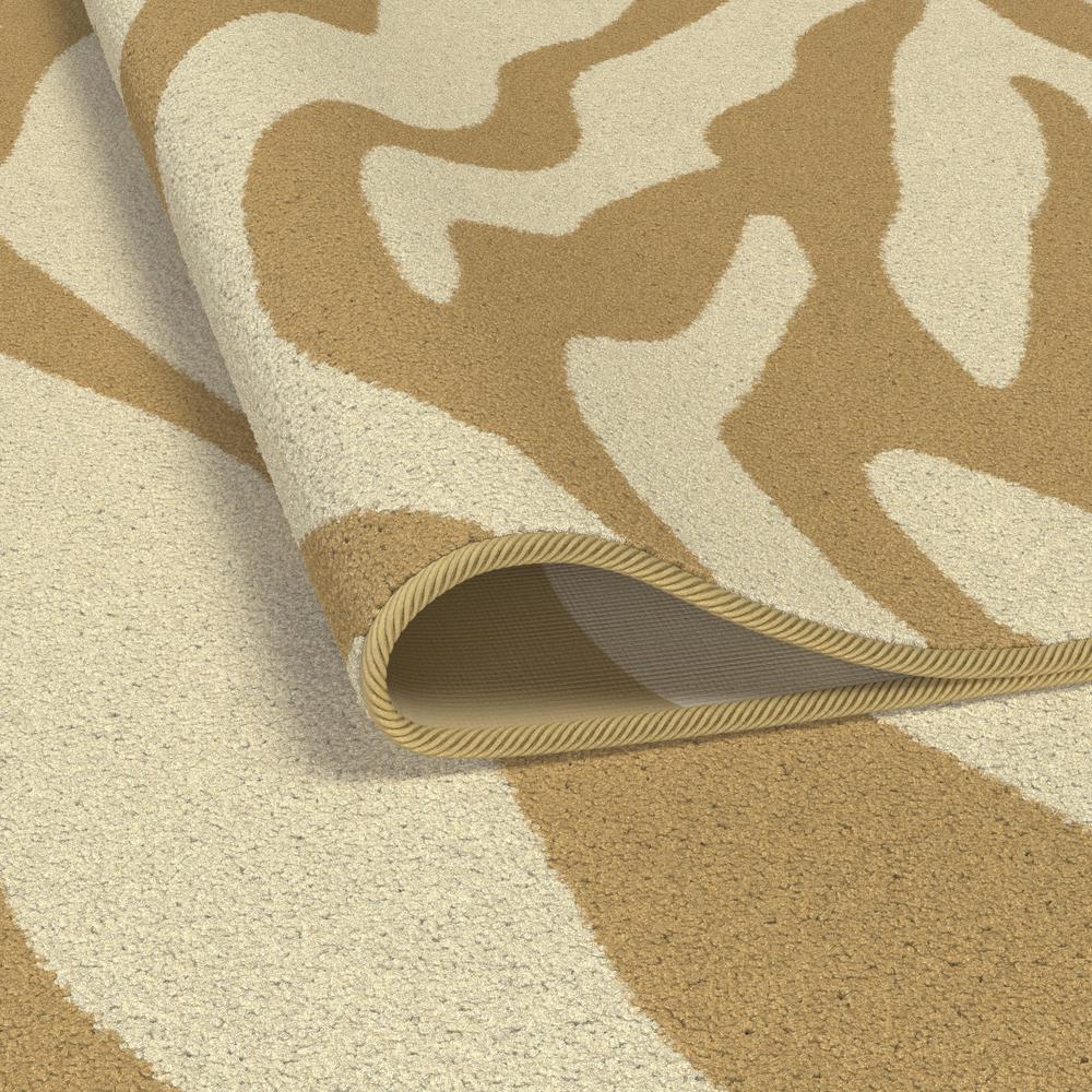 Sonoma Tabora Beige and Gold Viscose Area Rug, 5'3" x 7'6"
