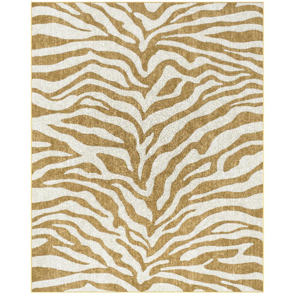 Sonoma Tabora Beige and Gold Viscose Area Rug, 7'10" x 10'9"