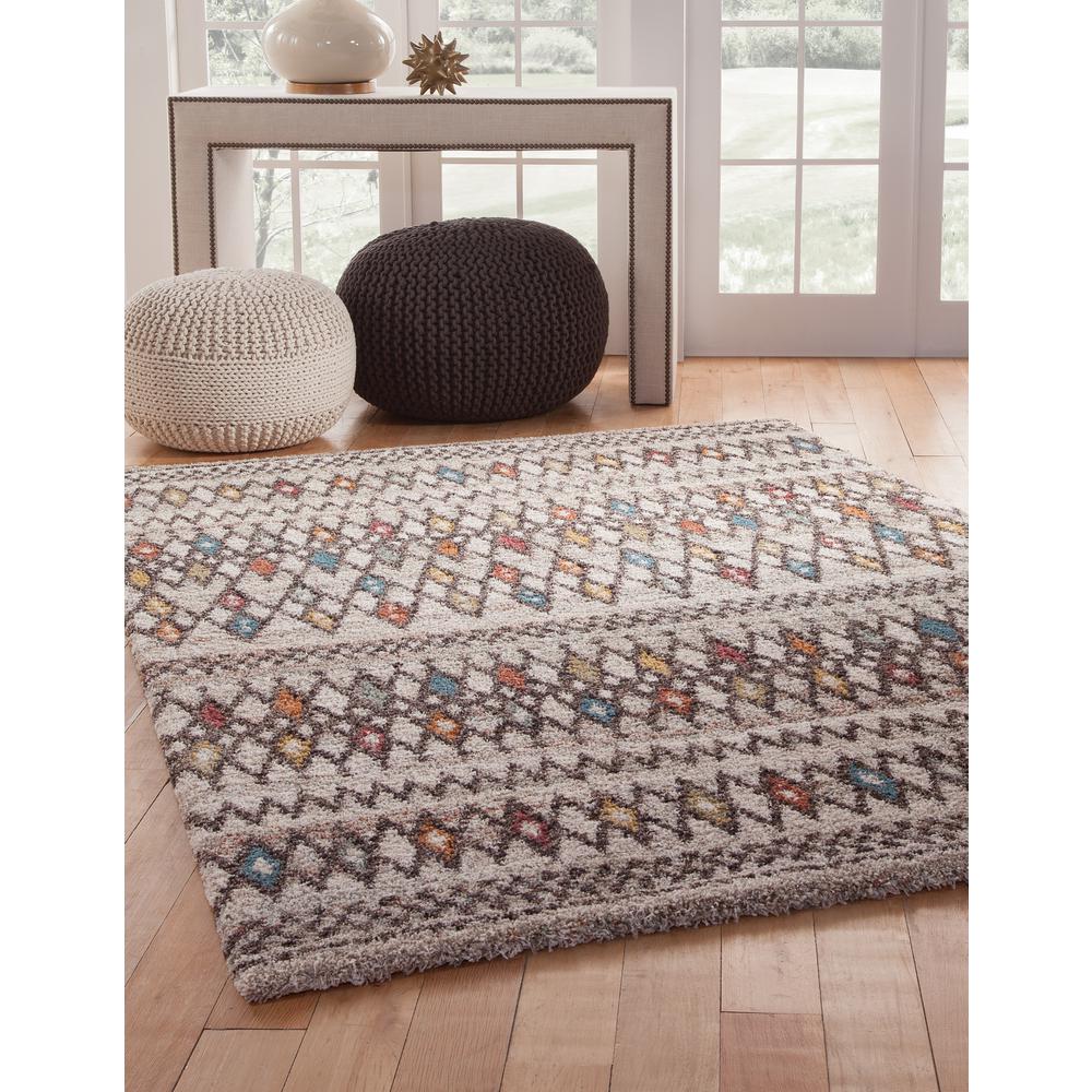 Granada Batala Chocolate/Ivory Multi Area Rug, 5'3" x 7'6"