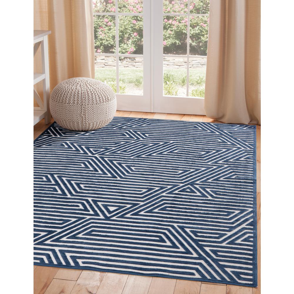 Napa Orbit Blue Area Rug, 7'10" x 10'10"