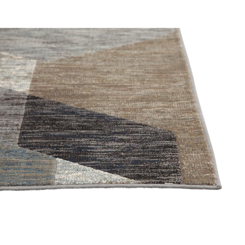 Sonoma Calliope Gray/ Blue/ Natural Geometric Area Rug, 5'3" x 7'6"