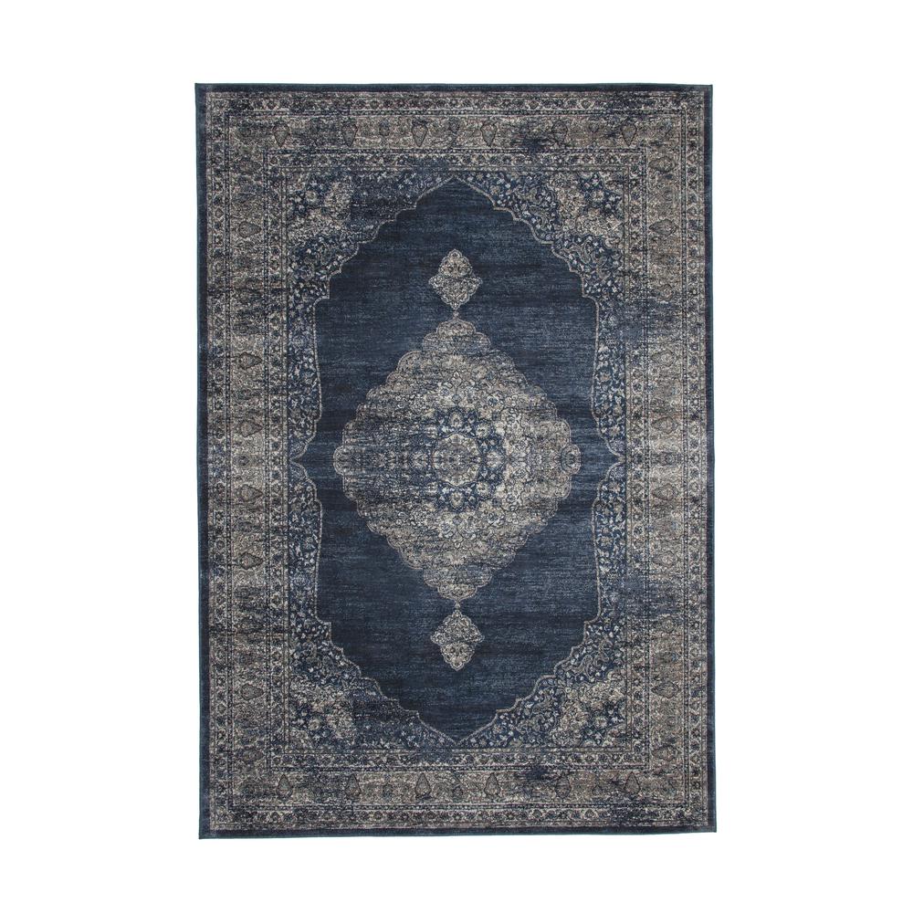 Sonoma Navy Blue/Silver Area Rug, 7'10" x 10'1"