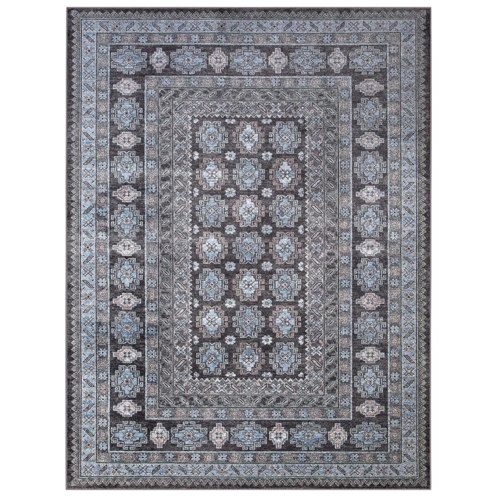 Sonoma Salina Charcoal/Blue/Pink Area Rug, 7'10" x 10'1"