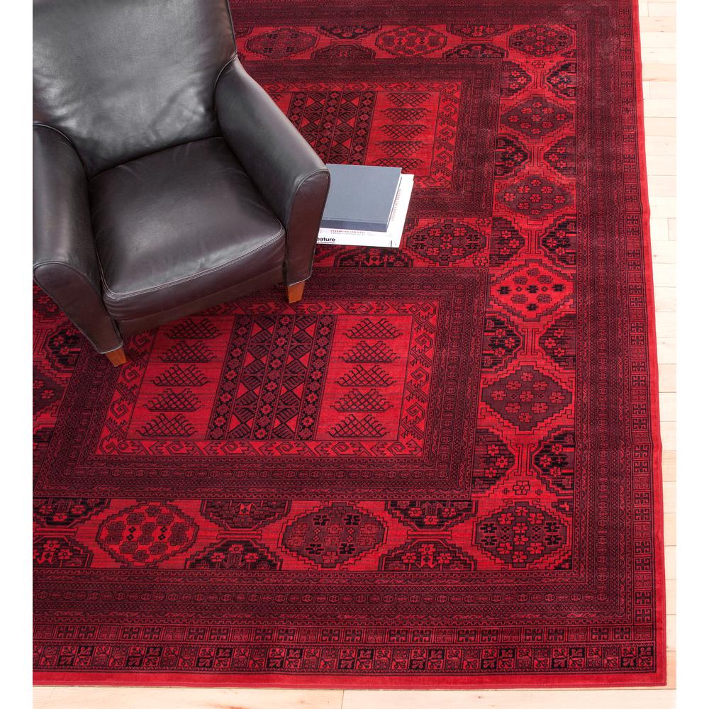 Sonoma Alastair Red and Black Viscose Area Rug, 7'10" x 10'