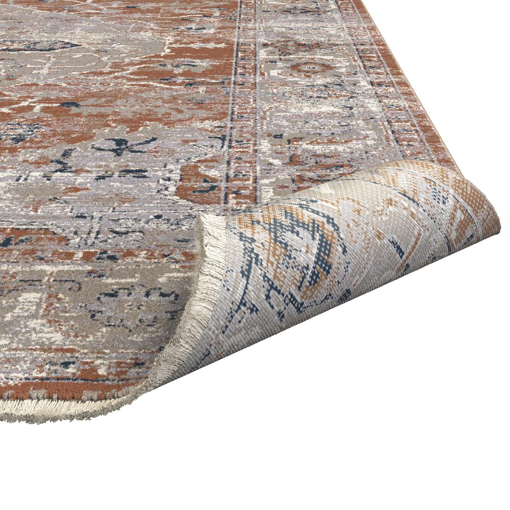 Summit Rawlins Rust/Natural/Blue Area Rug, 3'11" x 5'7"
