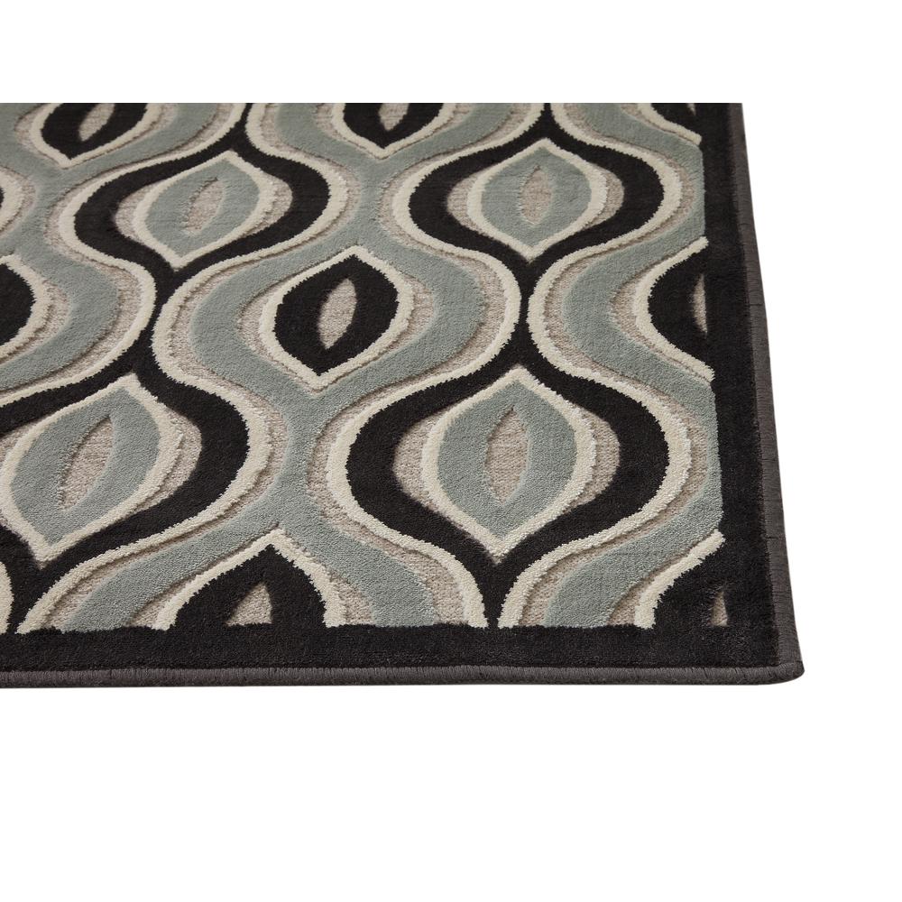 Napa Davlin Black/Aqua/Grey Area Rug, 5'3" x 7'6"