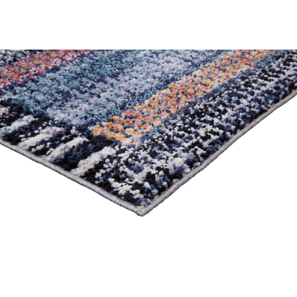 Sedona Larkin Blue, Multi-color Polyester Area Rug, 5'3" x 7'6"
