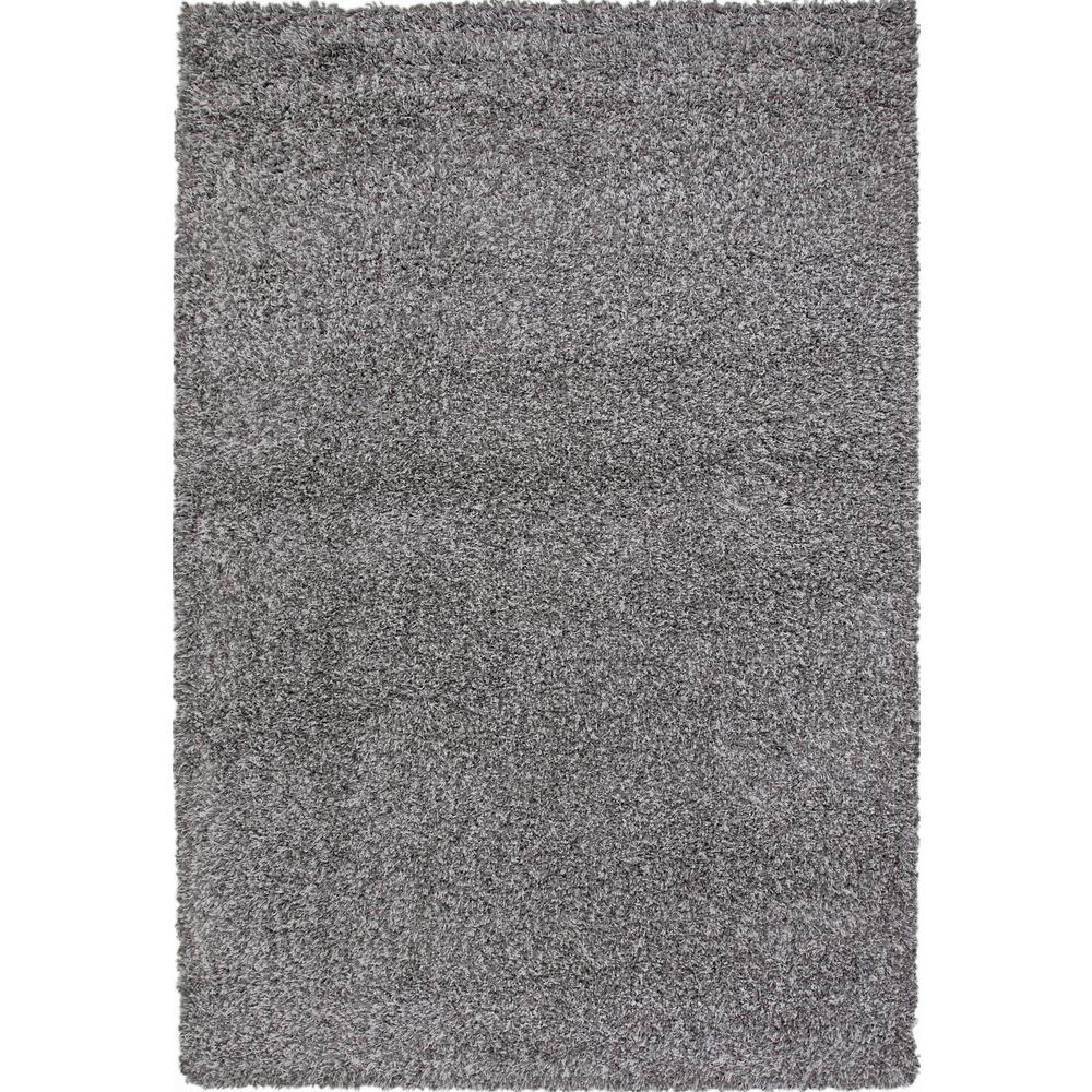 Comfort Shag Lt. Grey Olefin Area Rug, 5'3" x 7'6"