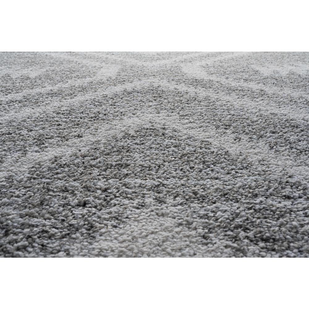Granada Galen Gray and Ivory Olefin Shag Area Rug, 7' 10" x 10' 10"