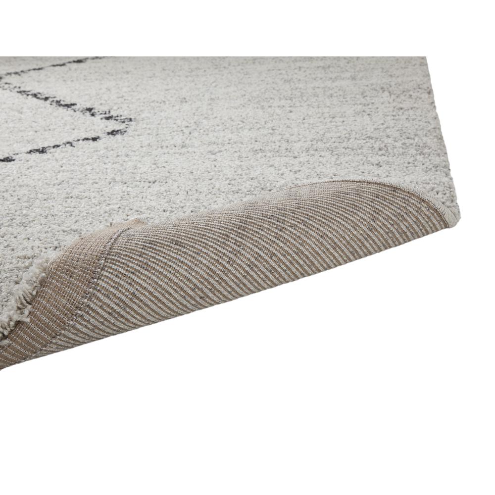 Granada Jewels Ivory, Grey, and Charcoal Olefin Shag Area Rug, 7' 10" x 10' 10"