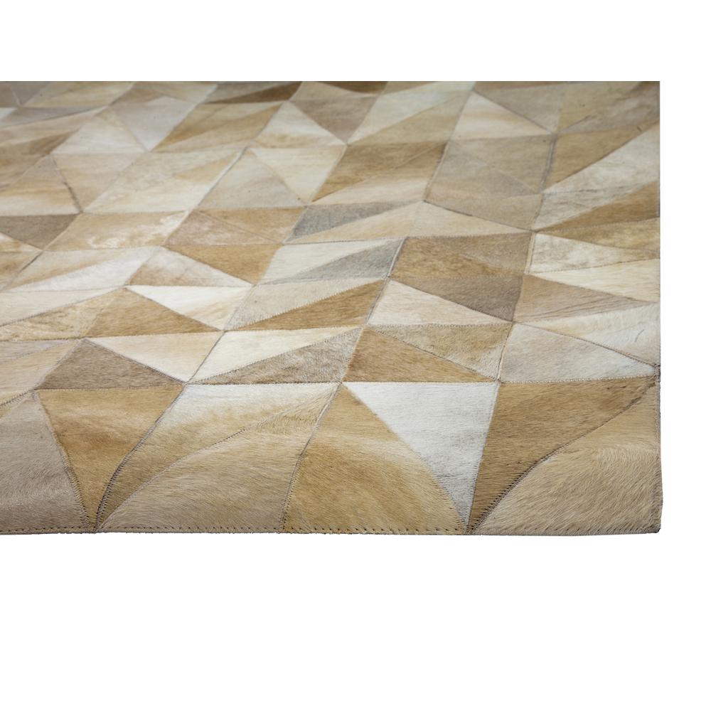 Geo Hide Ivory/Tan/Natural Area Rug, 5' x 8'