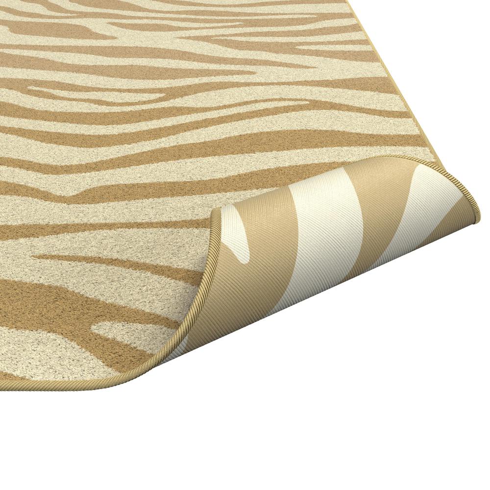 Sonoma Tabora Beige and Gold Viscose Area Rug, 5'3" x 7'6"