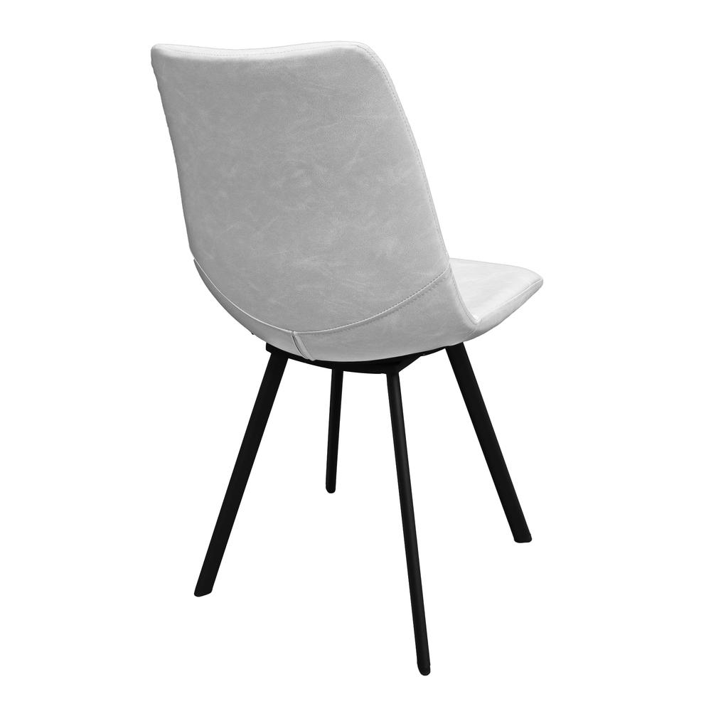 Markley Modern Leather Dining Chair With Metal Legs Set of 2