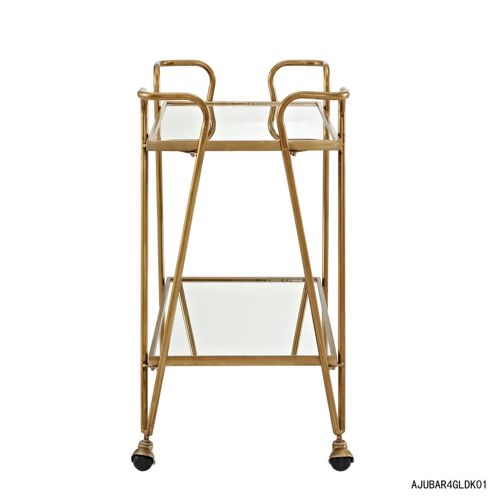 Gold Mid-Century Bar Cart