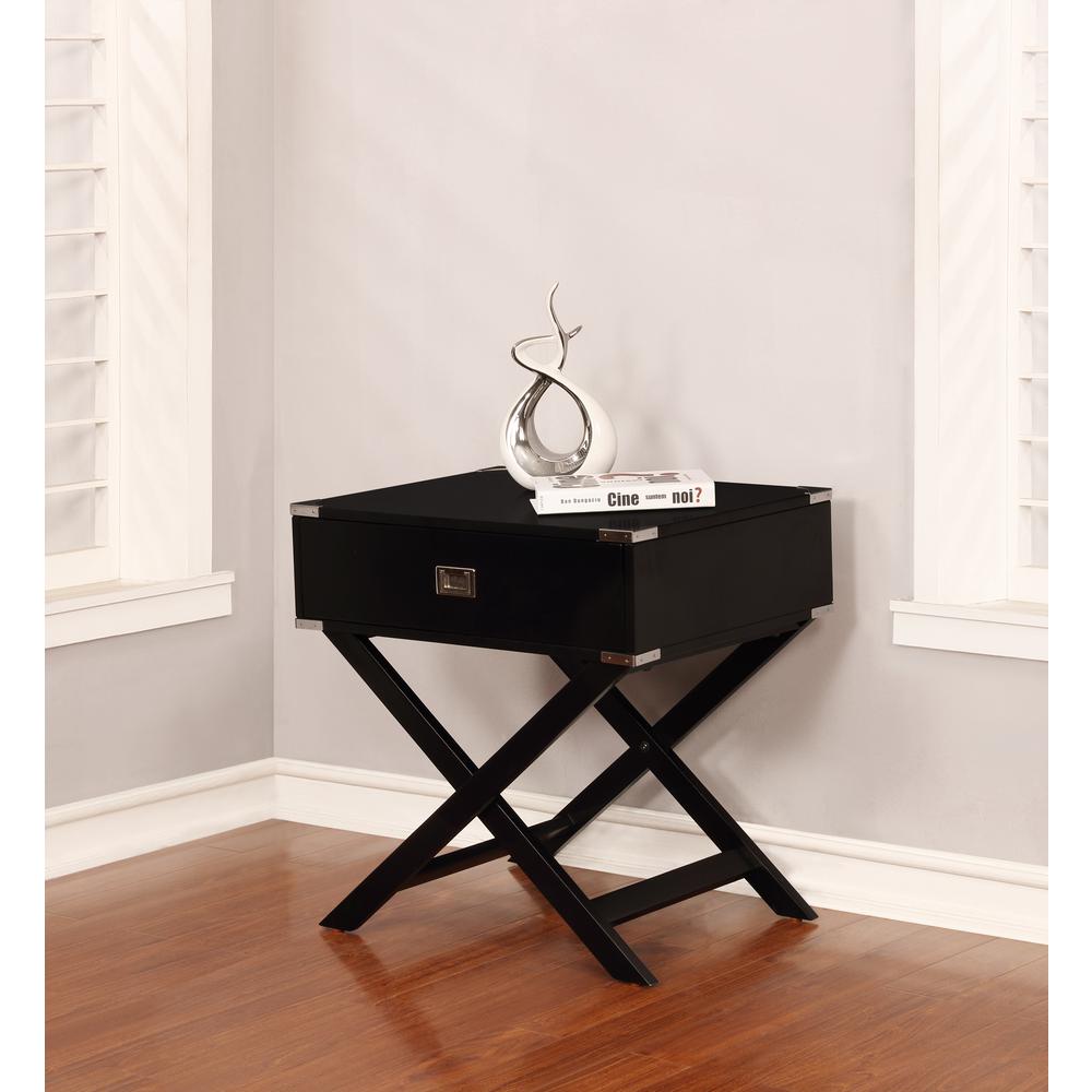 Peggy X Base Black Accent Table