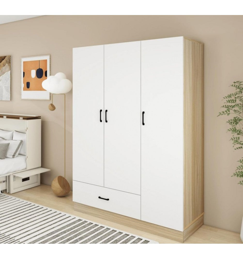 69 High Closet Drawers for Clothes Cabinet Closet Wardrobe for Bedroom, Bedroom Armoire Wardrobe Closet with Mirror, Wood Armoire Wardrobe Closet with 3 Door Wooden Wardrobe Closet White