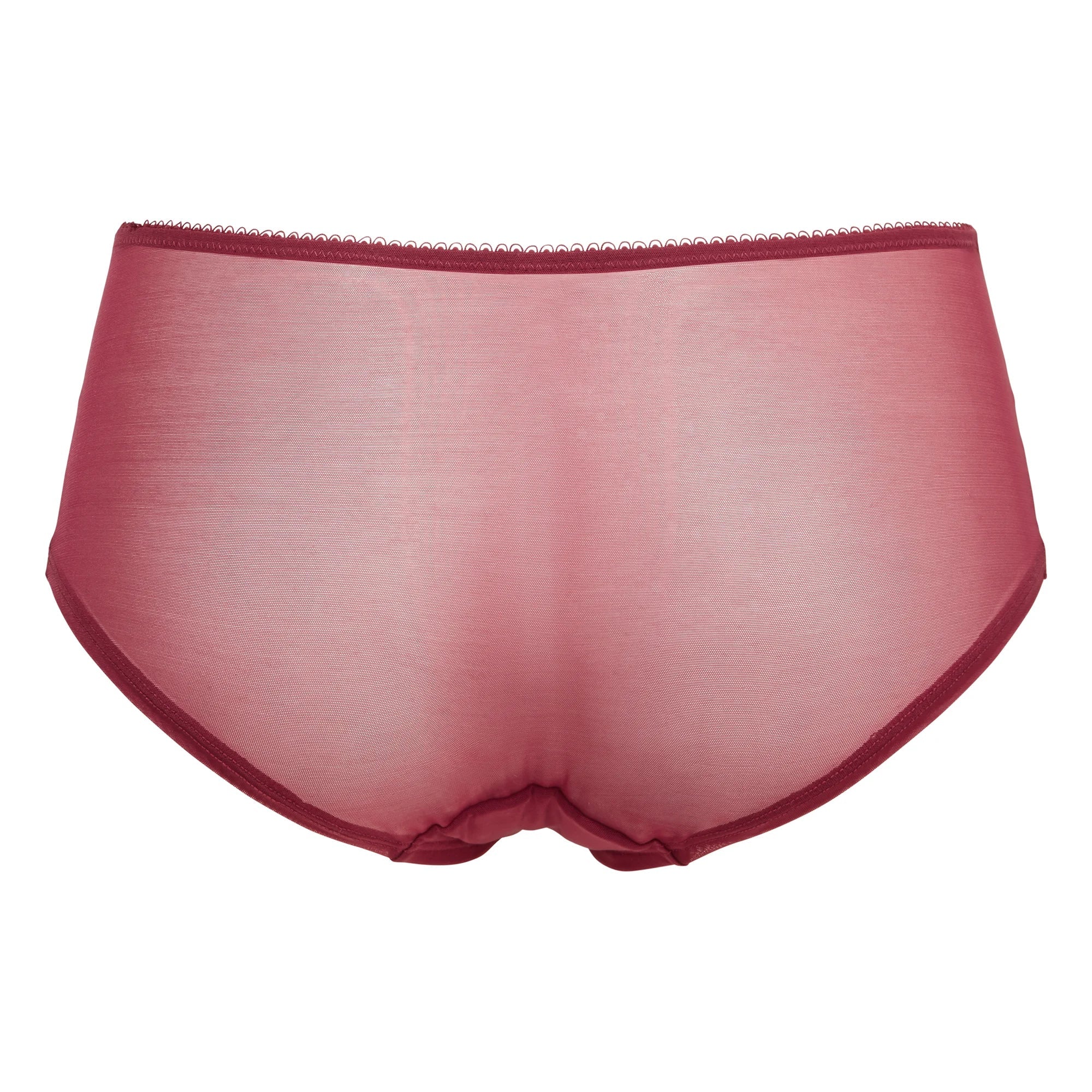 Sexy Sheer Shorts Panty Neon Coral Lace
