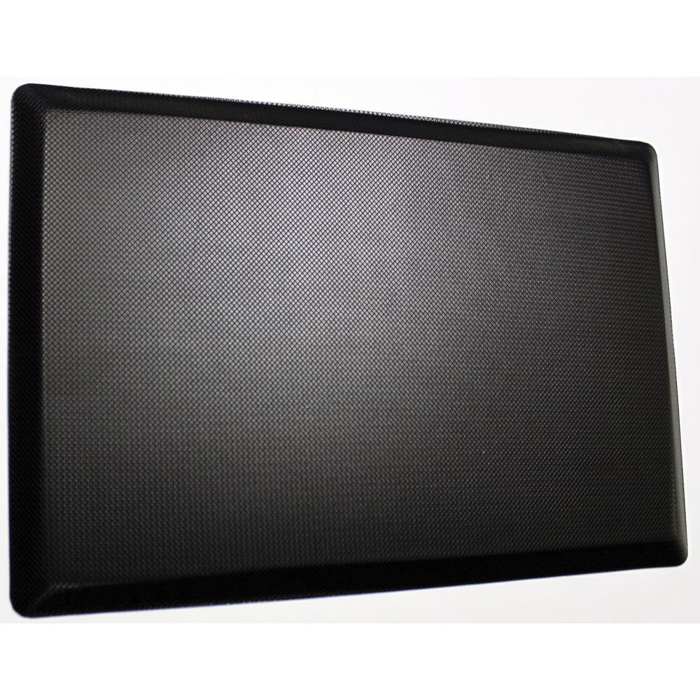Lorell Energizing Sit/Stand Mat - Desk Protection - 20" Length x 30" Width x 0.750" Thickness - Rectangular - Memory Foam - Black - 1Each