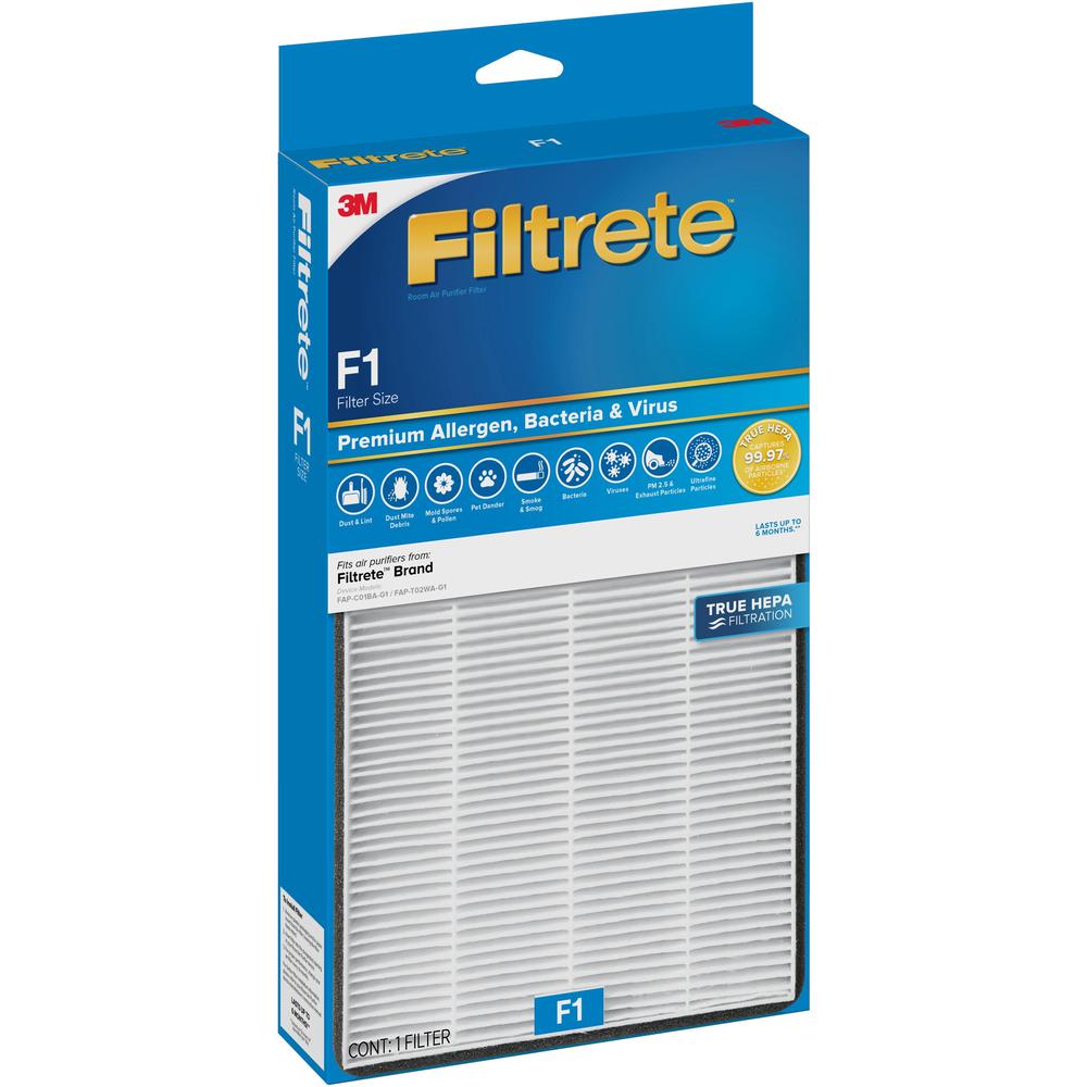Filtrete Air Filter - HEPA - For Air Purifier - Remove Allergens, Remove Bacteria, Remove Virus - ParticlesF1 Filter Grade - 12" Height x 6.7" Width - Polypropylene