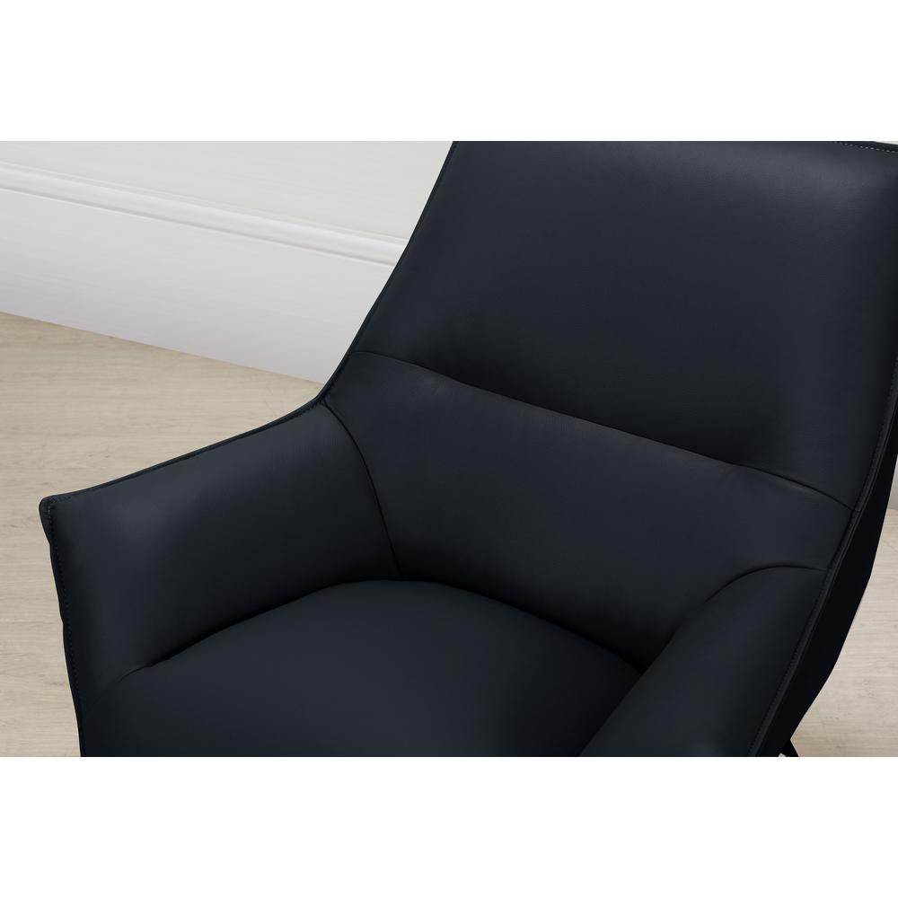 U8943 Black Leather Accent  Chair