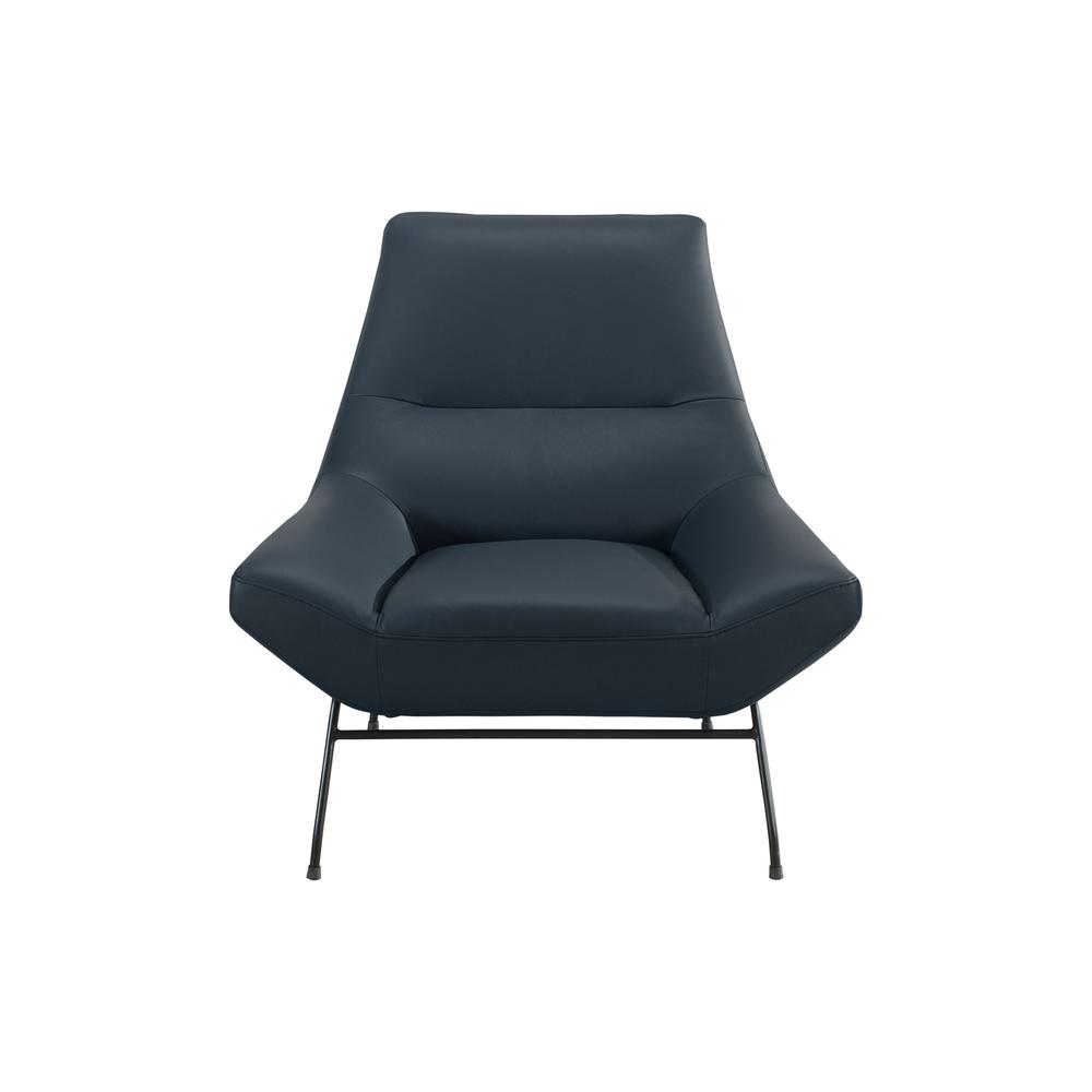 U8949 Navy Leather Accent Chair