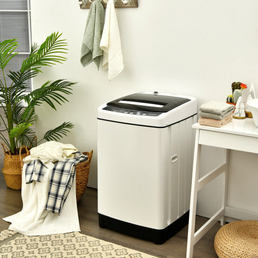 Full-Automatic Washing Machine 1.5 Cubic Feet 11 LBS Washer and Dryer-White