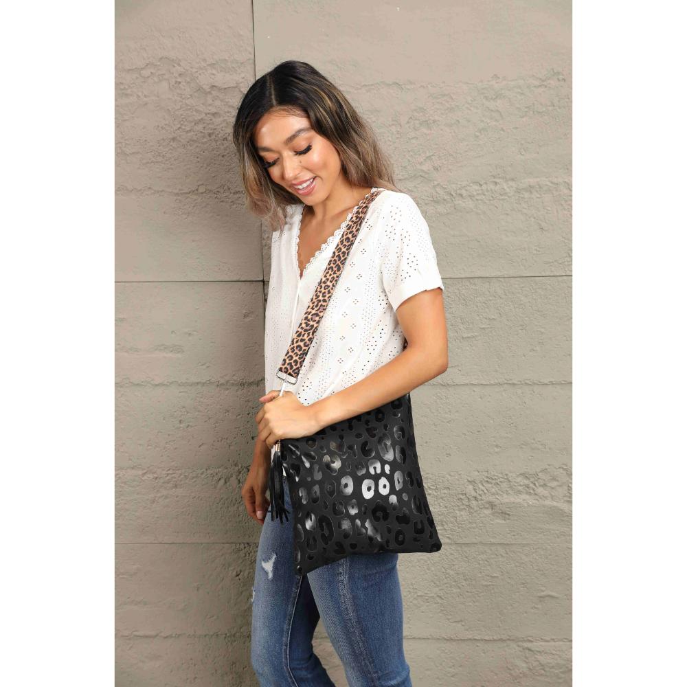 Adored PU Leather Shoulder Bag with Tassel