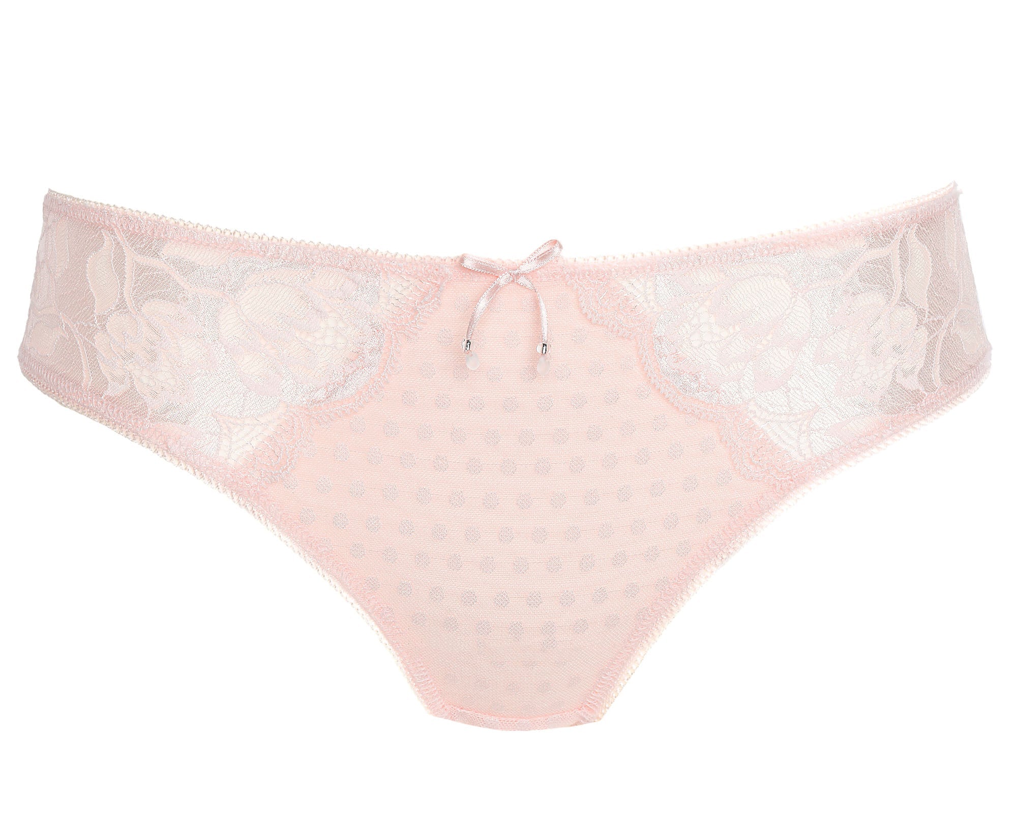 Semi Sheer Lace Bikini Panty Full Coverage
