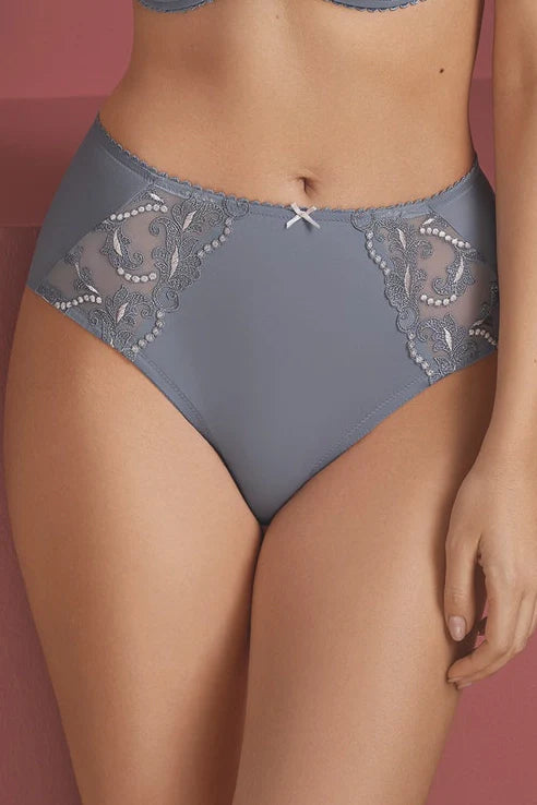 Laser-Cut Back Lace Full Brief Panty