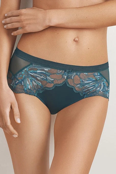 Floral Pattern Sheer Boyshorts