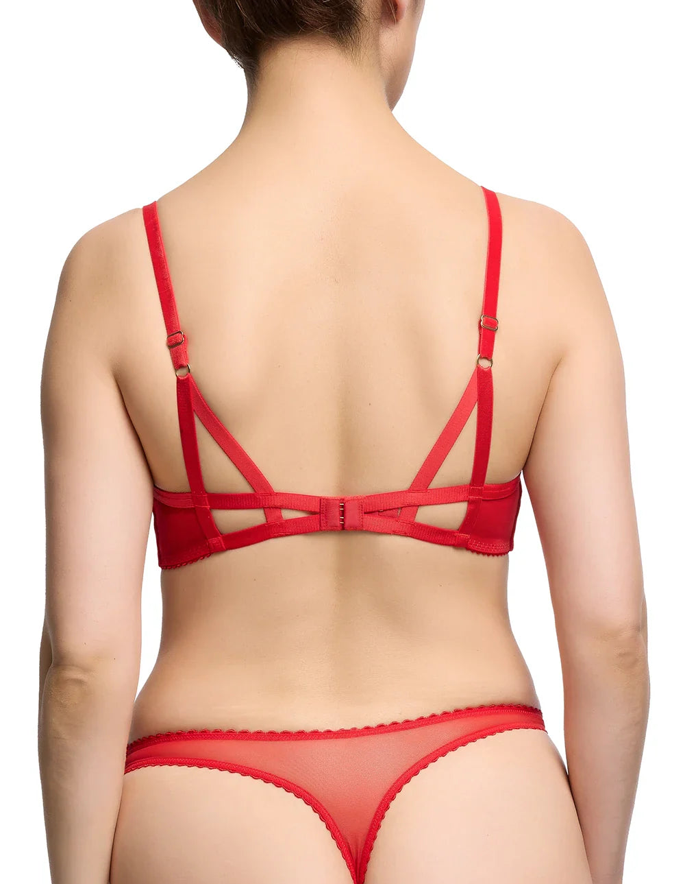 Dita Von Teese Lavinia Flame Plunge Bra Red-1