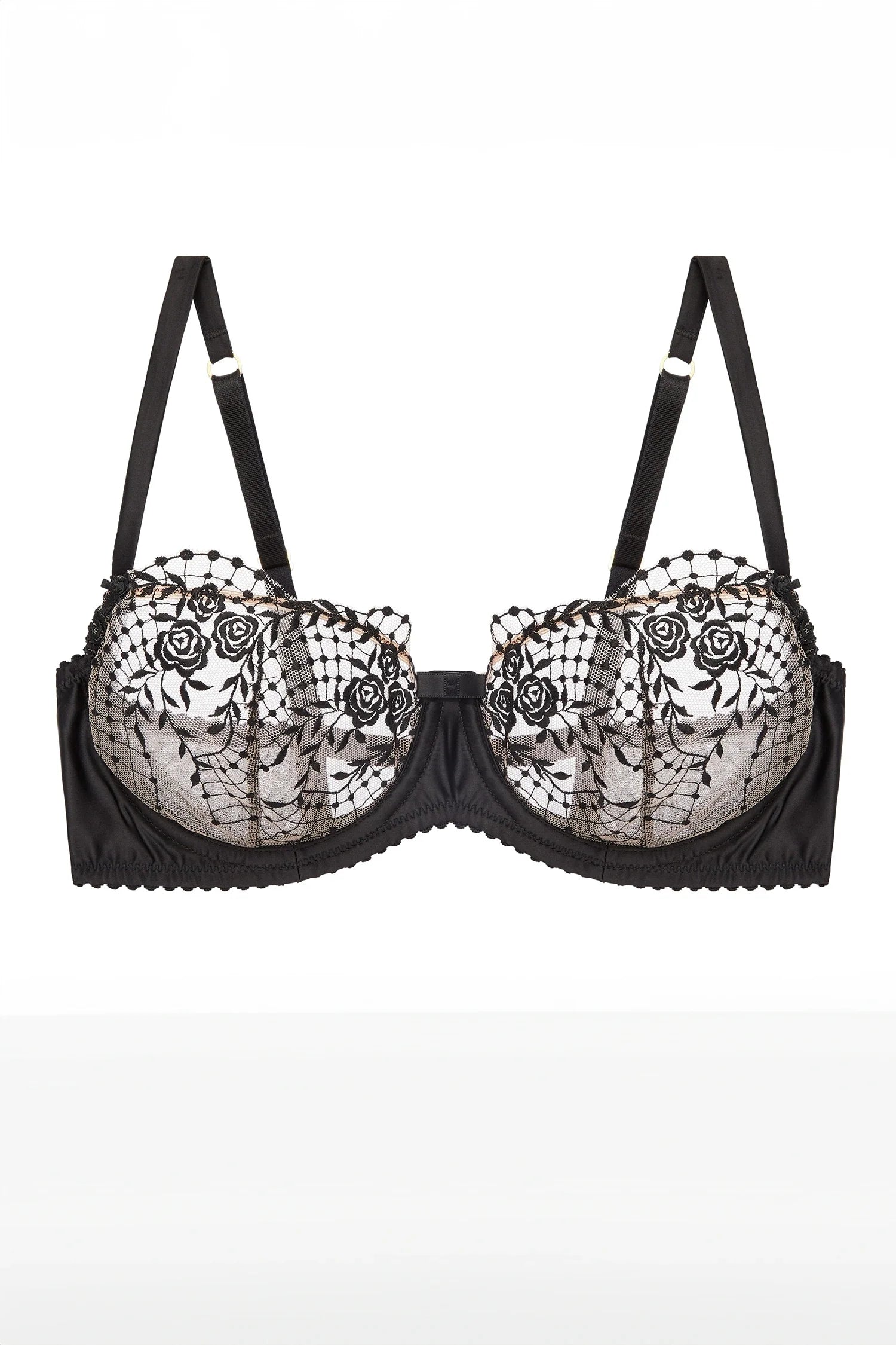 Dita Von Teese Julie's Roses Sheer Balconette Bra-3