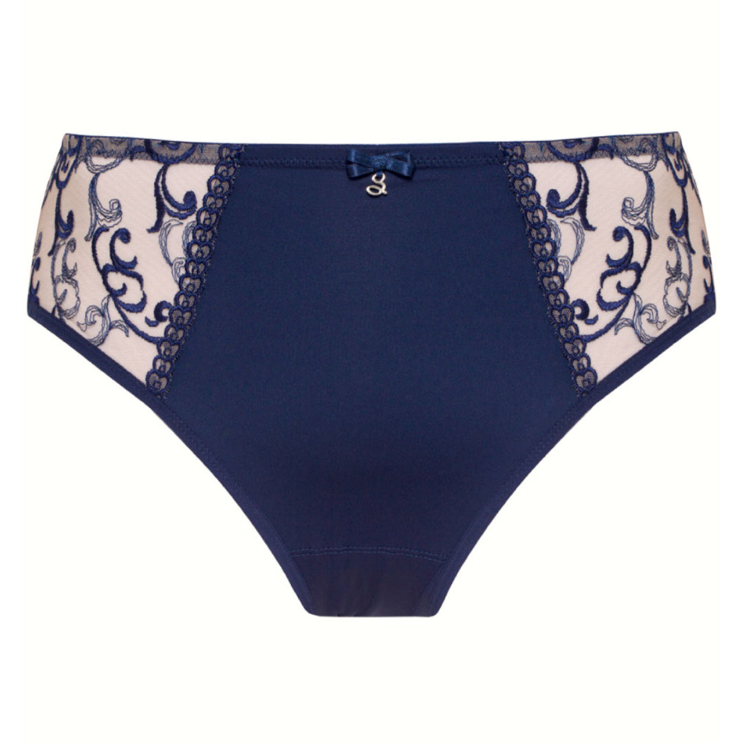 No VPL Sheer Mesh Embroidered Brief Panty