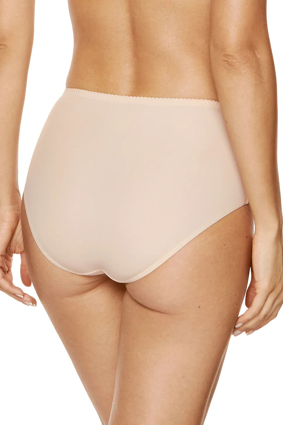 Floral Embroidered High Waist Brief Panties Smooth Fit