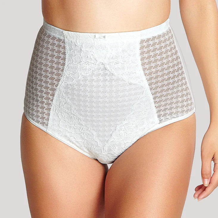 Floral Lace High Waist Shapewear Panty with Cotton Liner