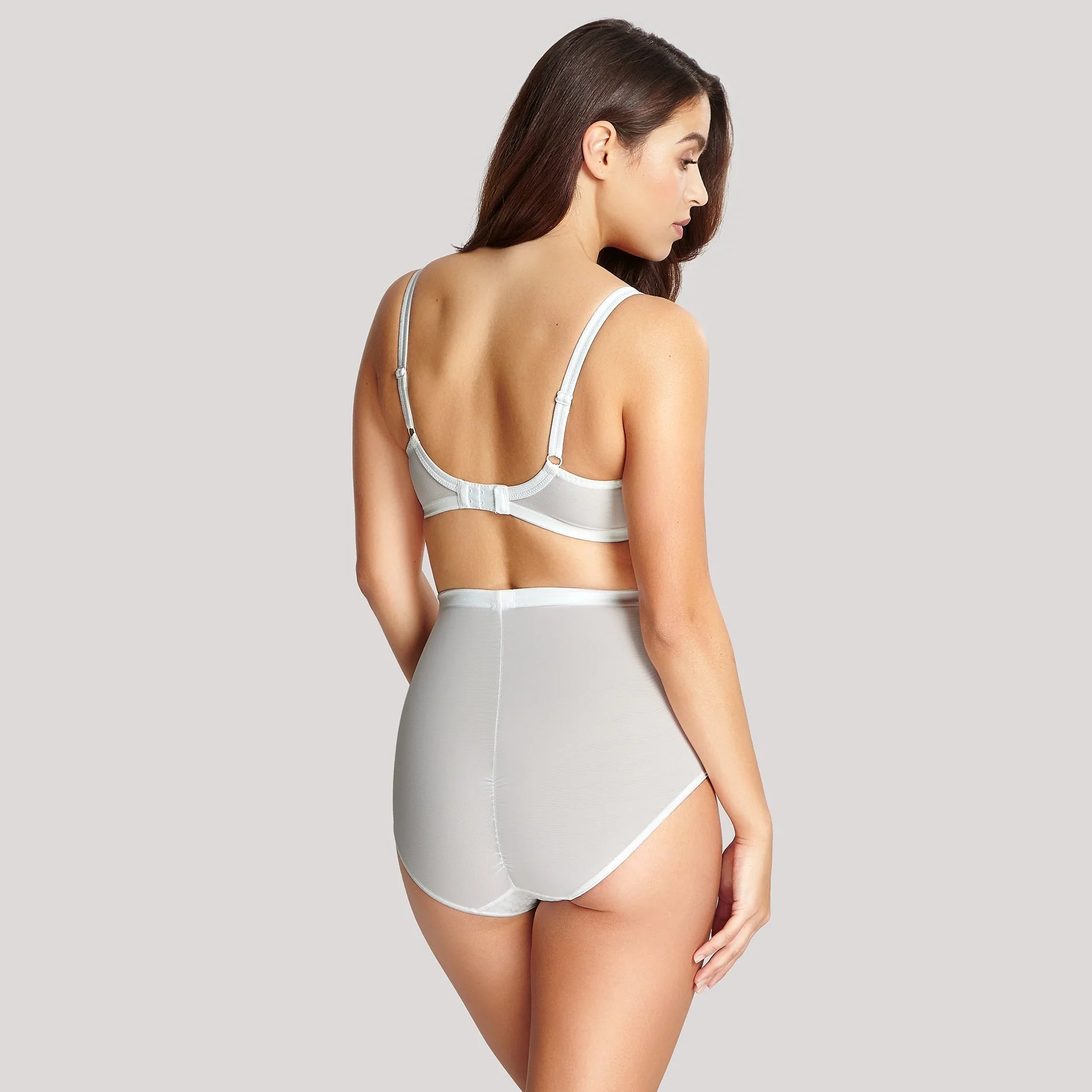 Floral Lace High Waist Shapewear Panty with Cotton Liner