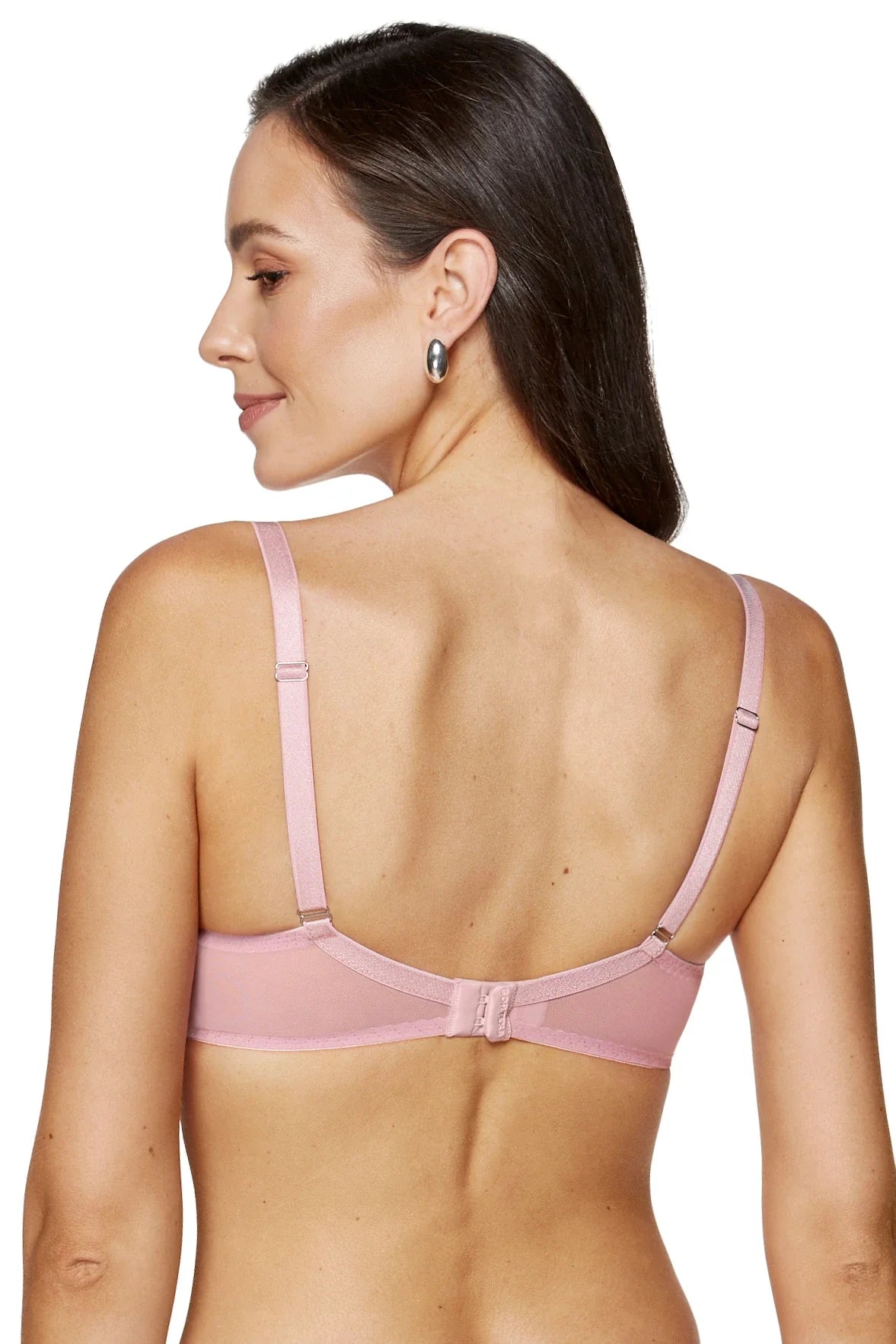 Sheer Mesh Floral Embroidered Bra
