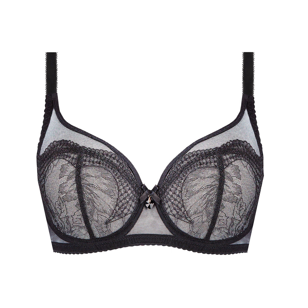 Sheer See-Through Full Figure Lace Bra