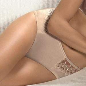 Mid Rise Brief Panty with Tummy Smoothing Mesh Panel