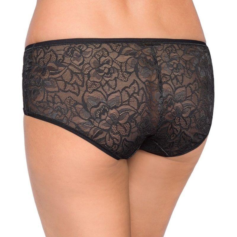 Sheer Floral Lace Boyshort Panty Full Coverage