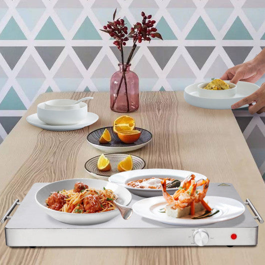 Stainless Steel Electric Warming Tray Food Dish Warmer