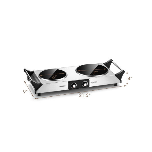 Ceramic Infrared Stove with Temperature Control and Insulated Handles