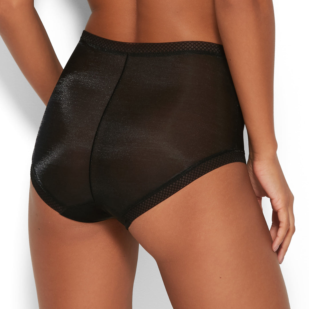 Lightweight Sheer High Waist Panty with Cotton Liner
