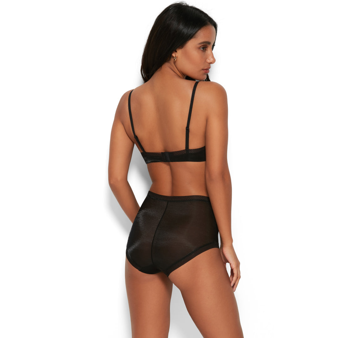 Lightweight Sheer High Waist Panty with Cotton Liner