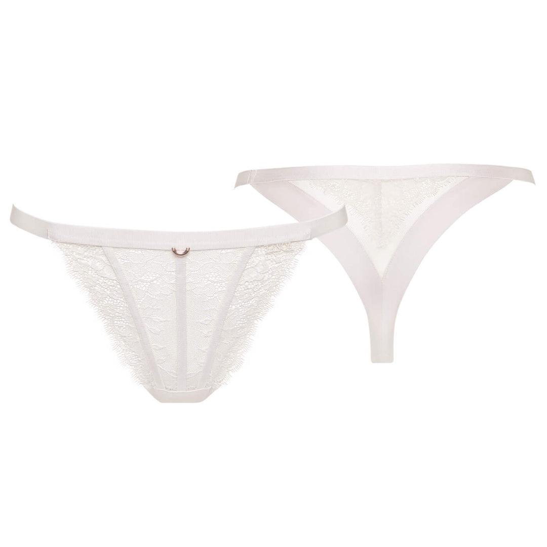 Sheer Lace Brazilian String Panty Delicate Design