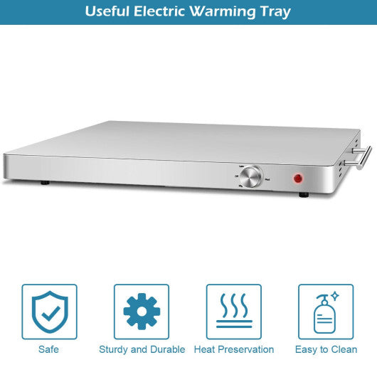 Stainless Steel Electric Warming Tray Food Dish Warmer