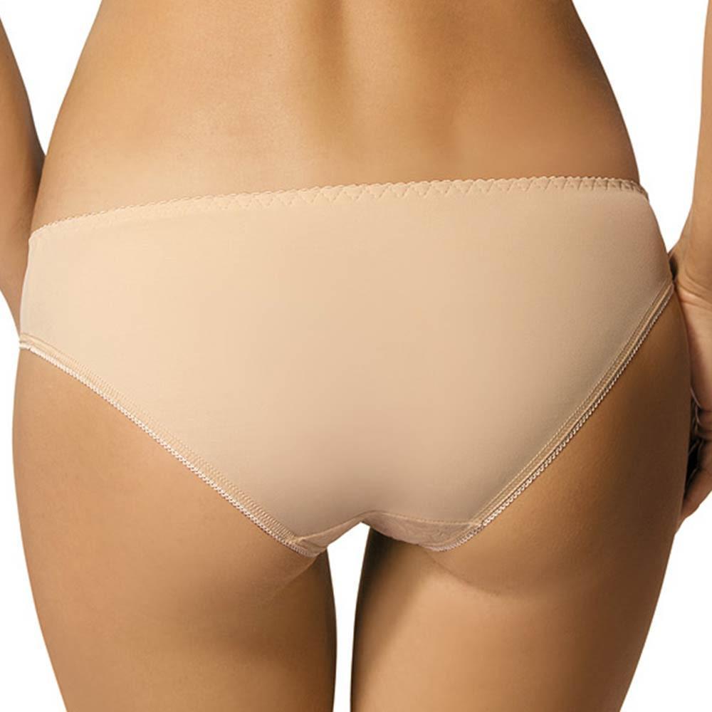 Breathable Semi-Sheer Bikini Panty with Lace